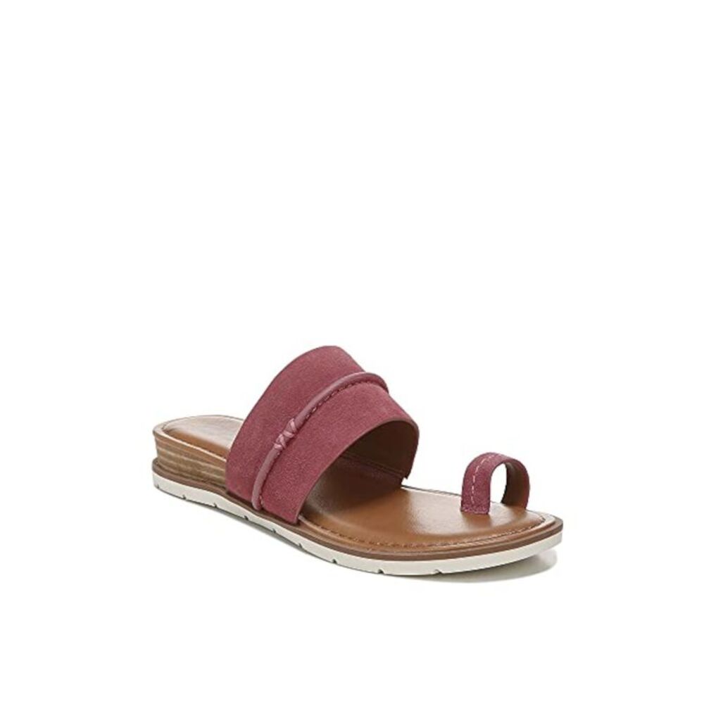 ZODIAC Womens Raspberry Purple Adelanto Wedge Slip On Leather Sandals 11
